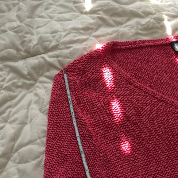 Eileen Fisher Pink Knitted Sweater %100 Silk - Picture 6 of 7